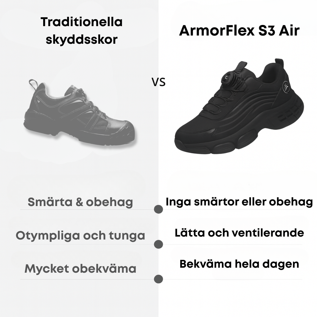 ArmorFlex S3 Air 2.0 – Ultralätta skyddsskor med stålhätta & vridspänne