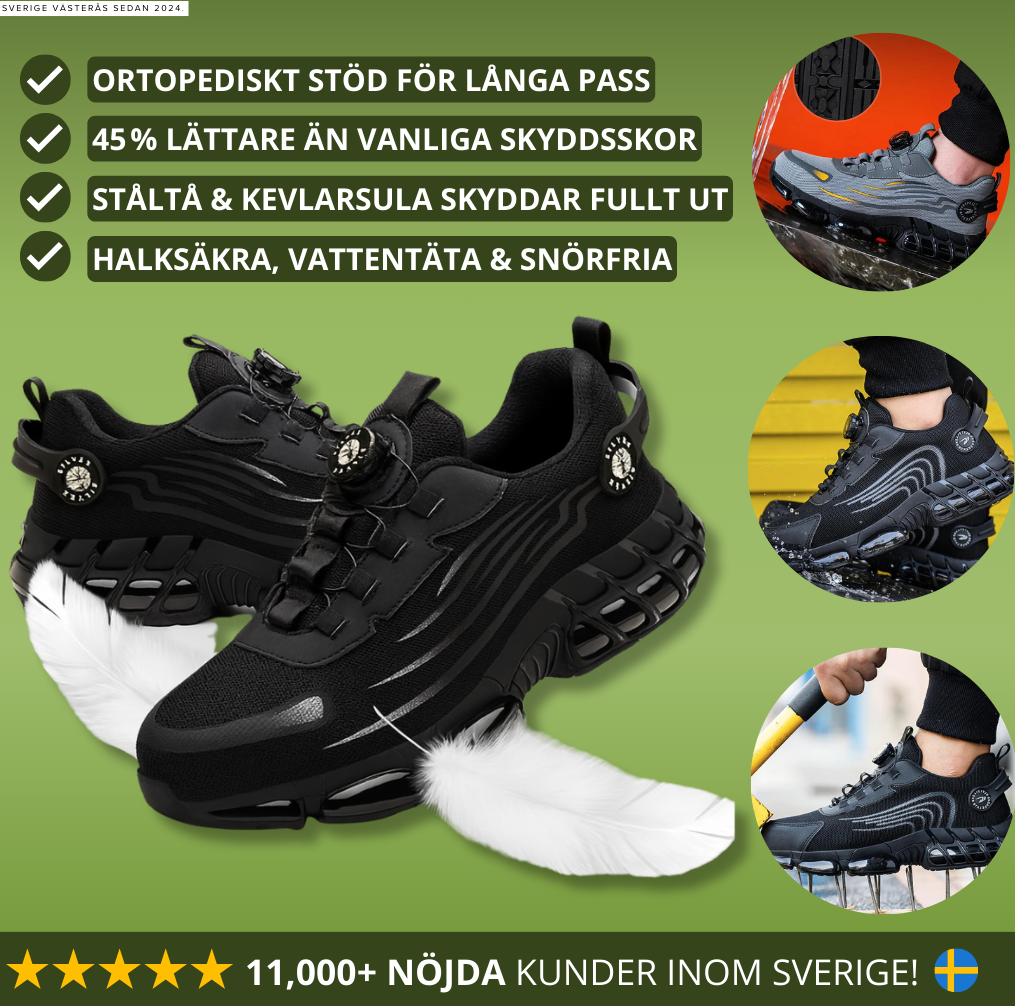 ArmorFlex S3 Air 2.0 – Ultralätta skyddsskor med stålhätta & vridspänne