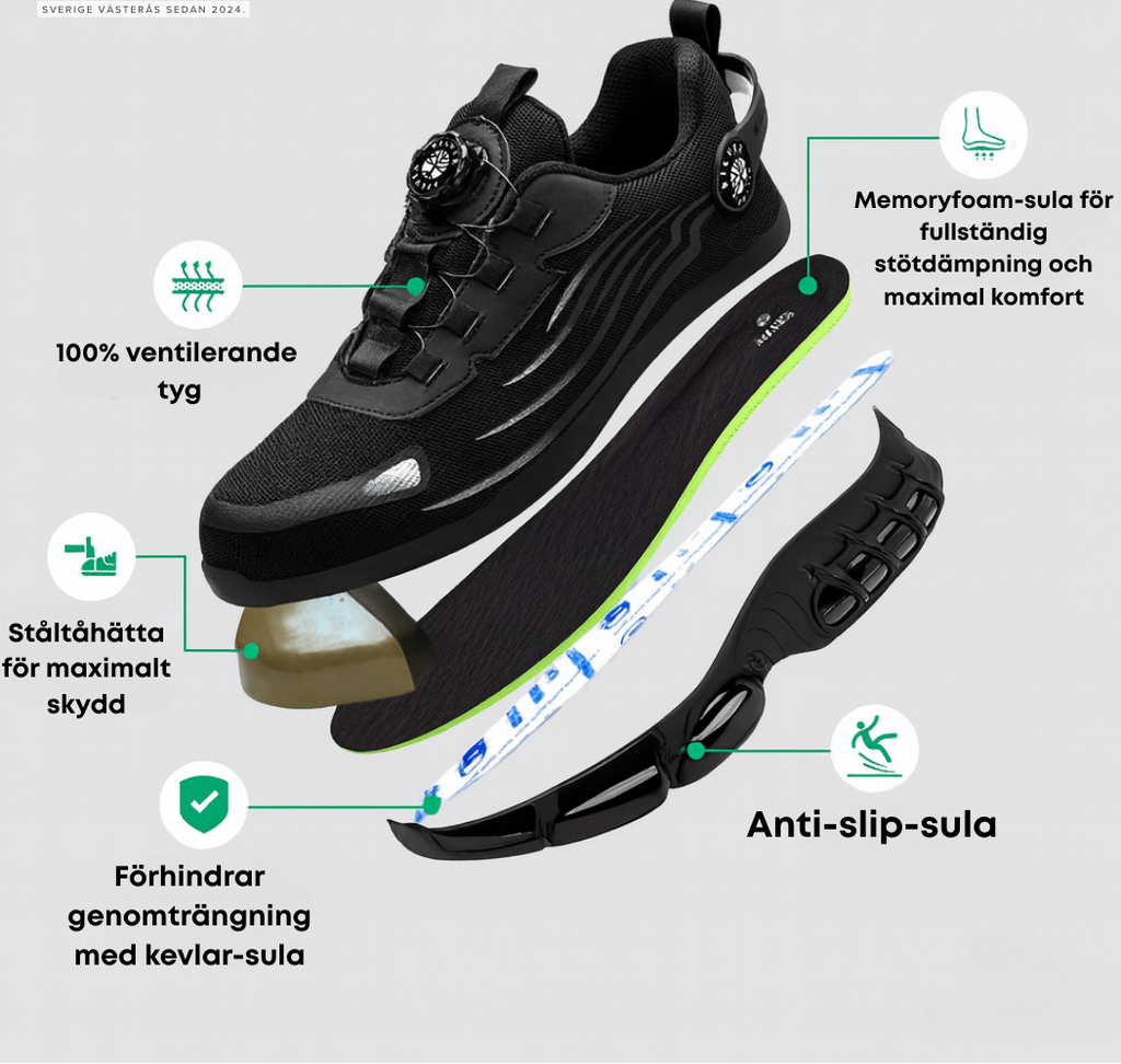ArmorFlex S3 Air 2.0 – Ultralätta skyddsskor med stålhätta & vridspänne