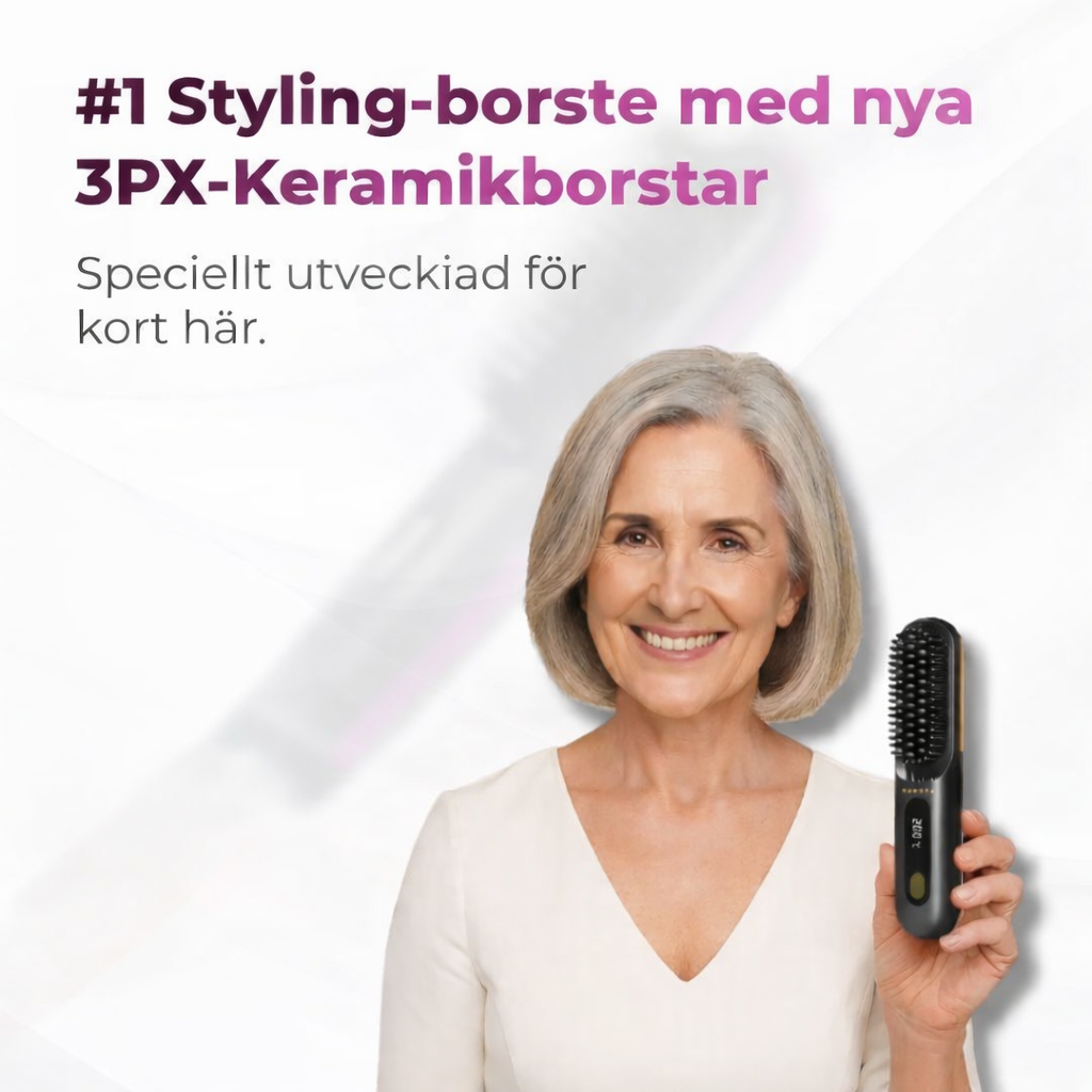 HårLyster™ B1-7 – Stylingborste för kort hår