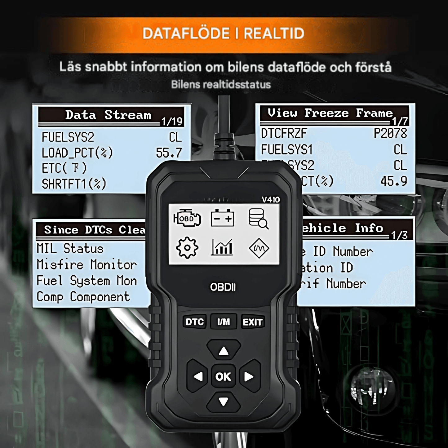 ScanVerse - OBD2 Bilscanner | Felkodsläsare för Bilar med 11 Funktioner & 9 Protokollstöd
